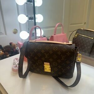 Louis Vuitton Brown and Pink Crossbody Bag